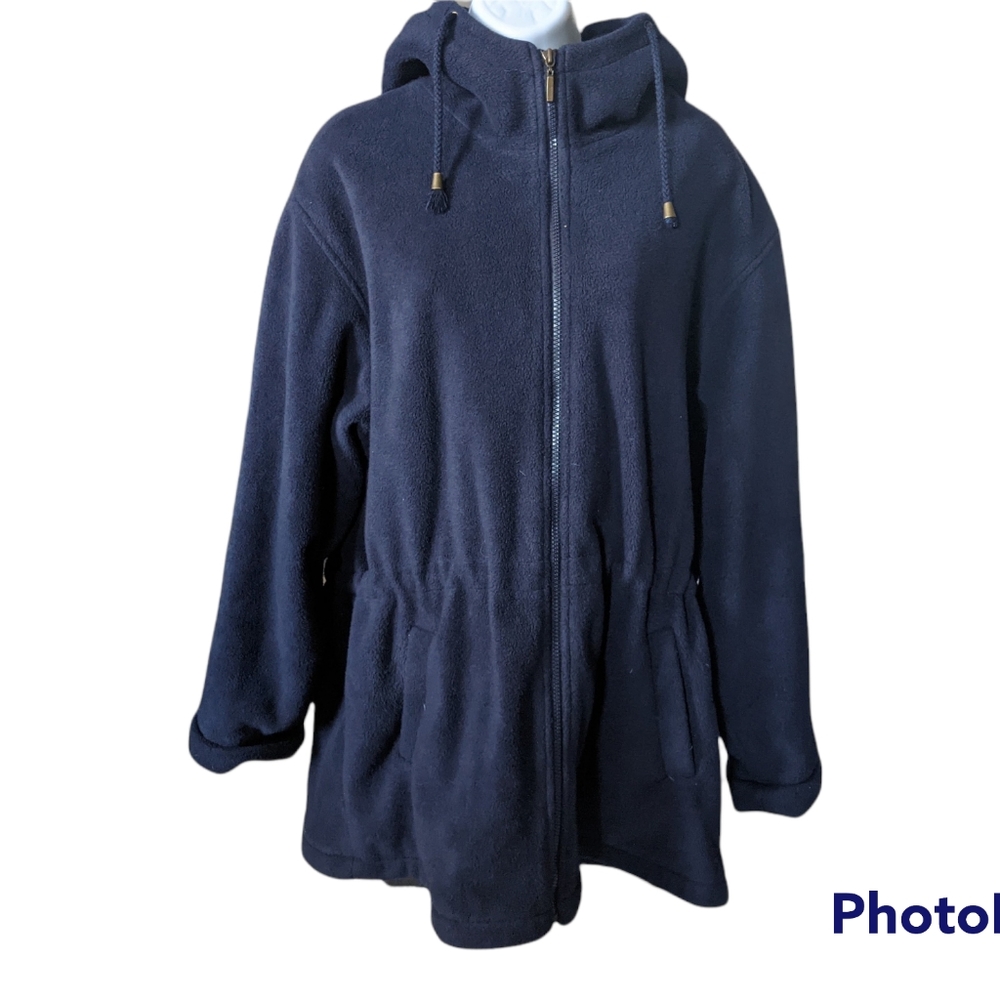 Mackintosh New England Thick Fleece Navy Jacket Size Large